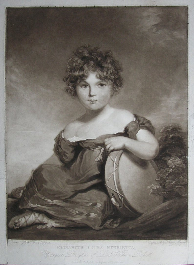 Mezzotint - Elizabeth Laura Henrietta, Younger Daughter of Lord William Russell - Meyer